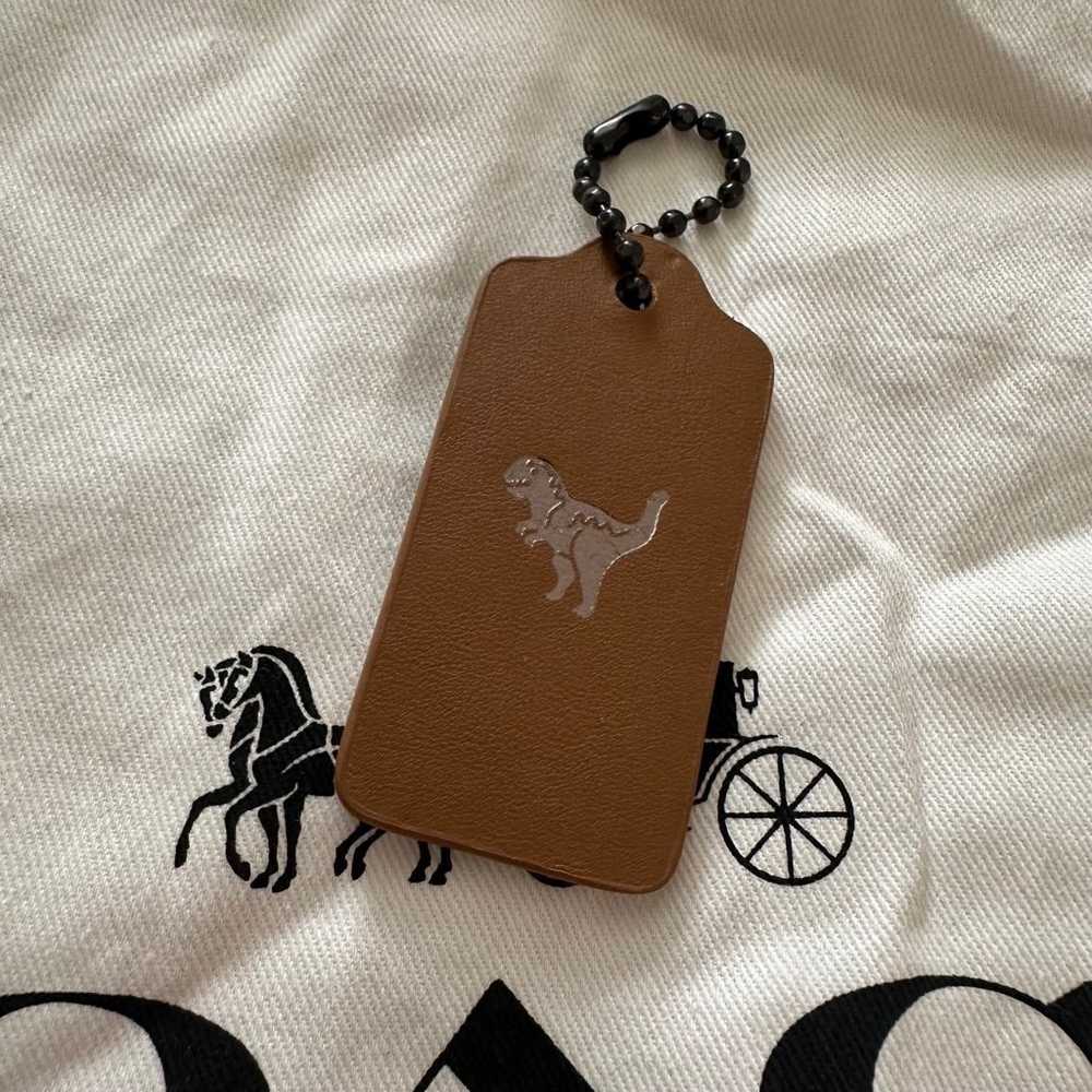 Coach Rexy Brown Leather Keychain Bag Hang Tag - image 2