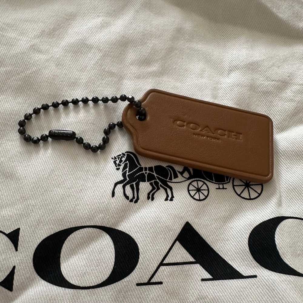 Coach Rexy Brown Leather Keychain Bag Hang Tag - image 3