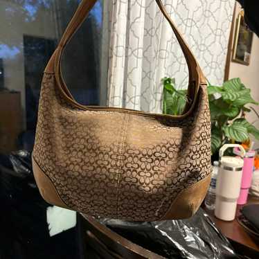 Brown coach vintage monogram shoulder bag - image 1