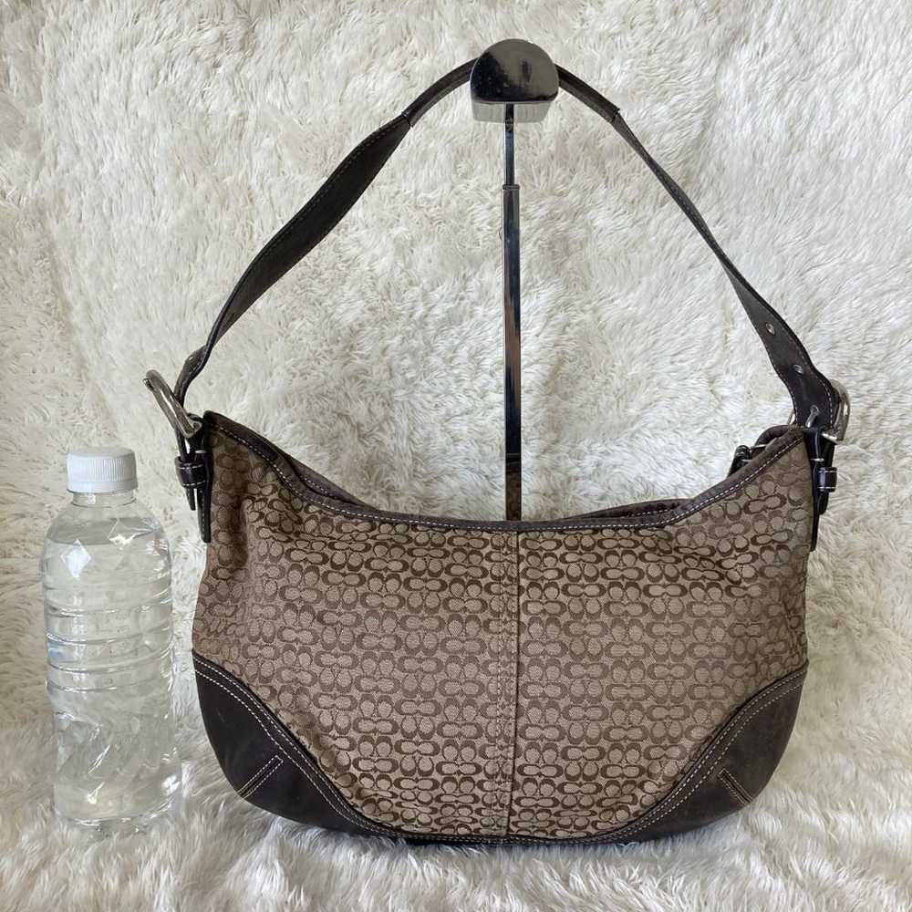 Coach Shoulder Bag Small Hobo Mini Signature Leat… - image 2