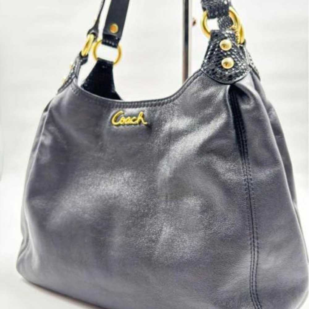 COACH Ashley Leather Shoulder Bag Black F21926 Ex… - image 1