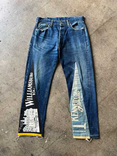 1990s Levi's LVC Big E Pennant Jeans 35"x 32" - image 1