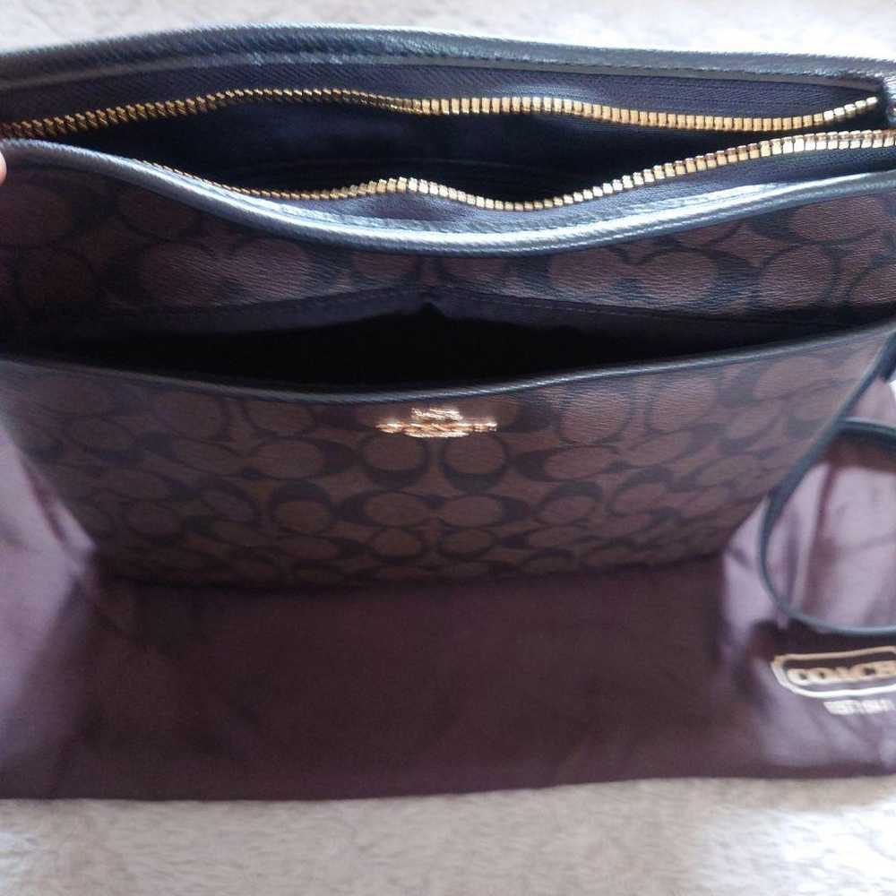 COACH Shoulder Bag Brown with Dust Bag - image 4