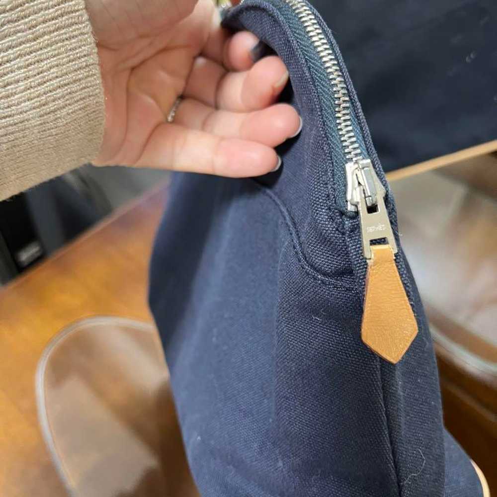 Hermès Navy Canvas Pouch - image 3