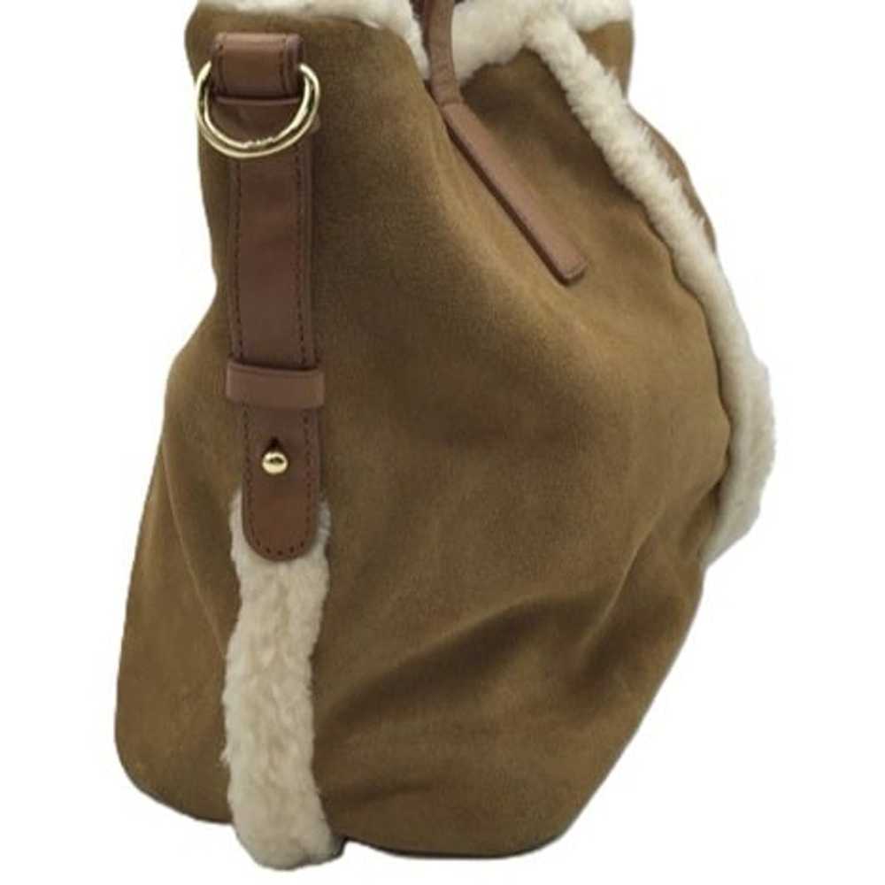 UGG Shoulder Bag Pouch Set Brown Suede White Wool… - image 5