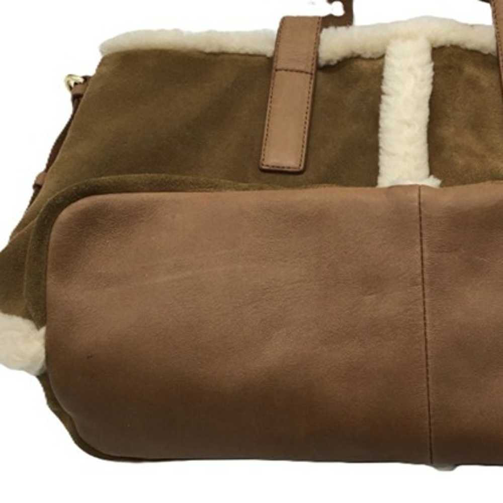 UGG Shoulder Bag Pouch Set Brown Suede White Wool… - image 7