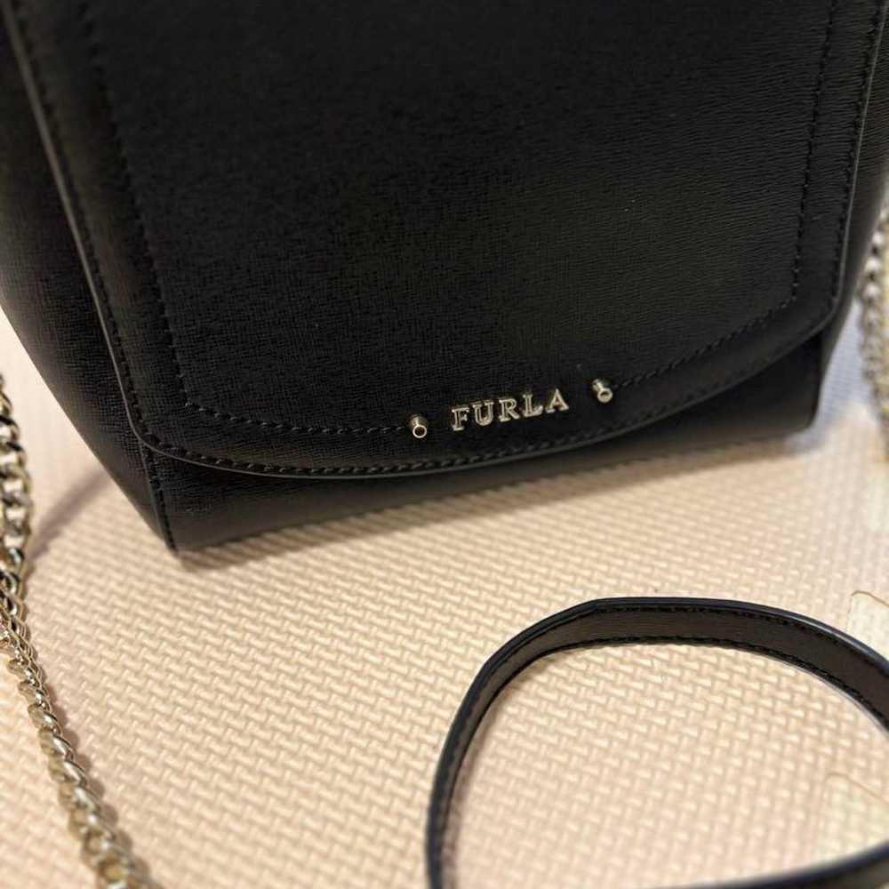 FURLA Black Leather Shoulder Bag - image 2