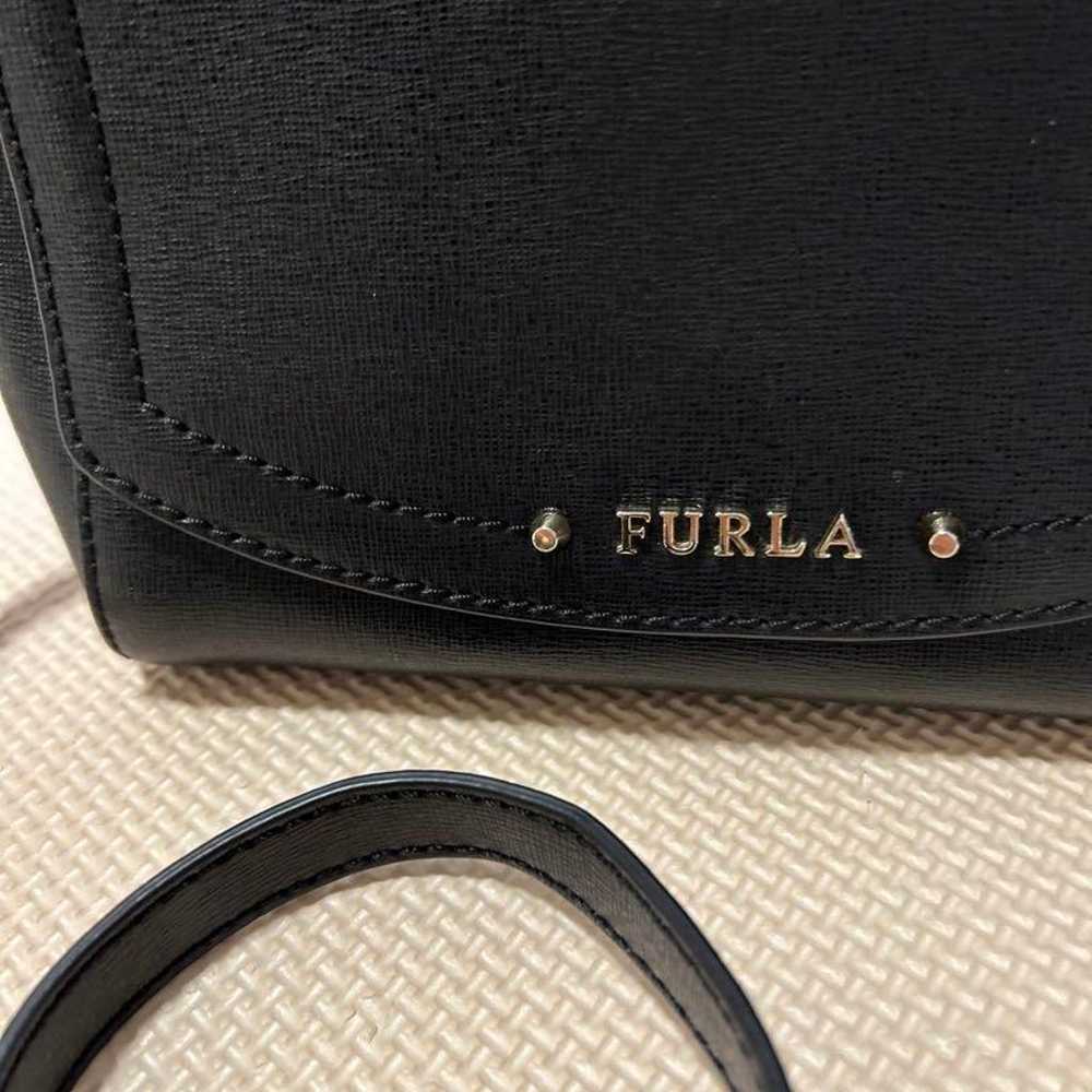 FURLA Black Leather Shoulder Bag - image 5