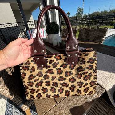 CLAUDIA FIRENZE Italian-made Haircalf Leopard Prin