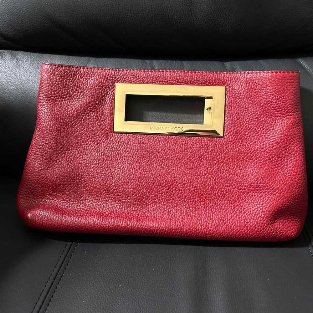 MICHAEL KORS Red Leather Clutch Bag - image 2