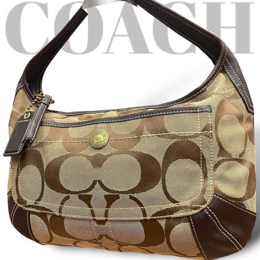 Unused Coach Shoulder Bag Tote Bag Signature Leat… - image 1