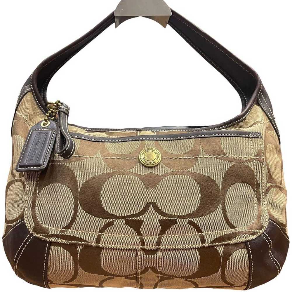 Unused Coach Shoulder Bag Tote Bag Signature Leat… - image 2