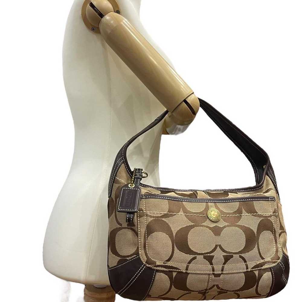 Unused Coach Shoulder Bag Tote Bag Signature Leat… - image 8