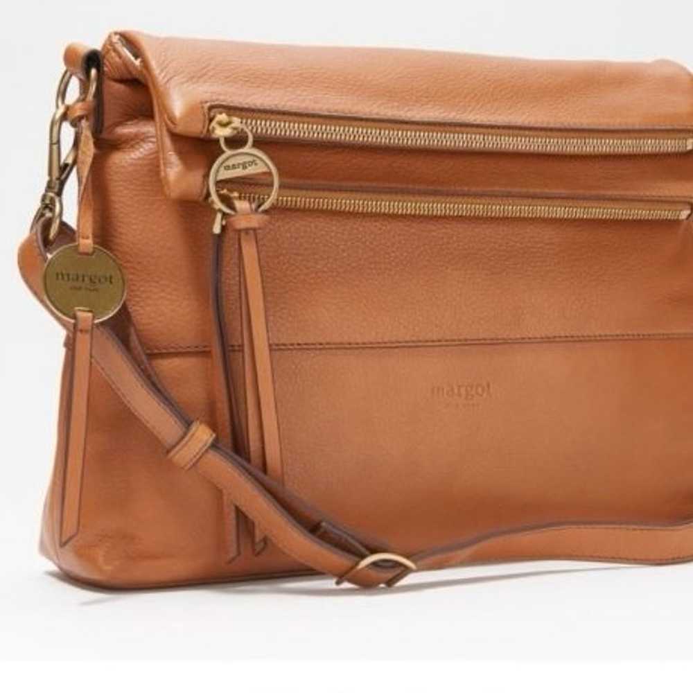 margot new york Convertible Double Zip LeatherHob… - image 1