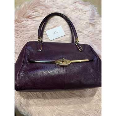 Coach Madison Gathered Twist Burgundy Leather Madeline Small Satchel buy Bag