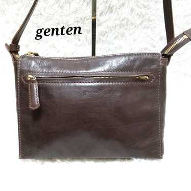 Genten shoulder bag, leather, dark brown. - image 1