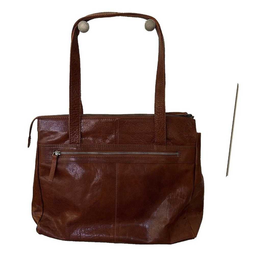 Spikes & Sparrow Cognac Brown Leather Bag Laptop … - image 5