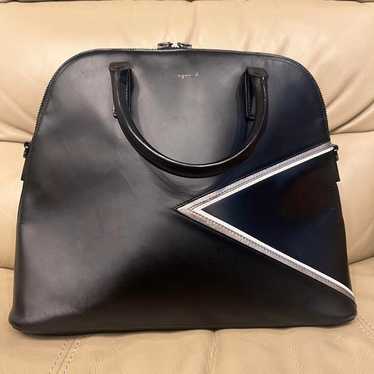 agnes b Agnes B black leather bag.