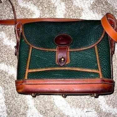 Dooney & Bourke vintage tan and green purse - image 1