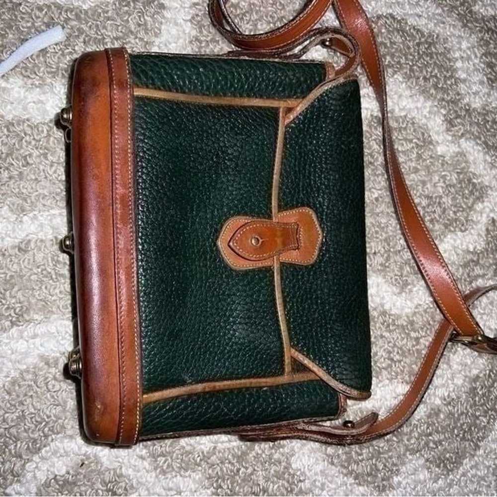 Dooney & Bourke vintage tan and green purse - image 4