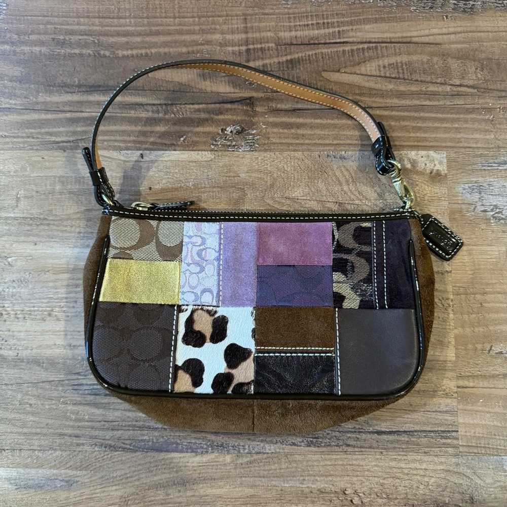 Vintage Y2K coach patchwork shoulder bag - image 1