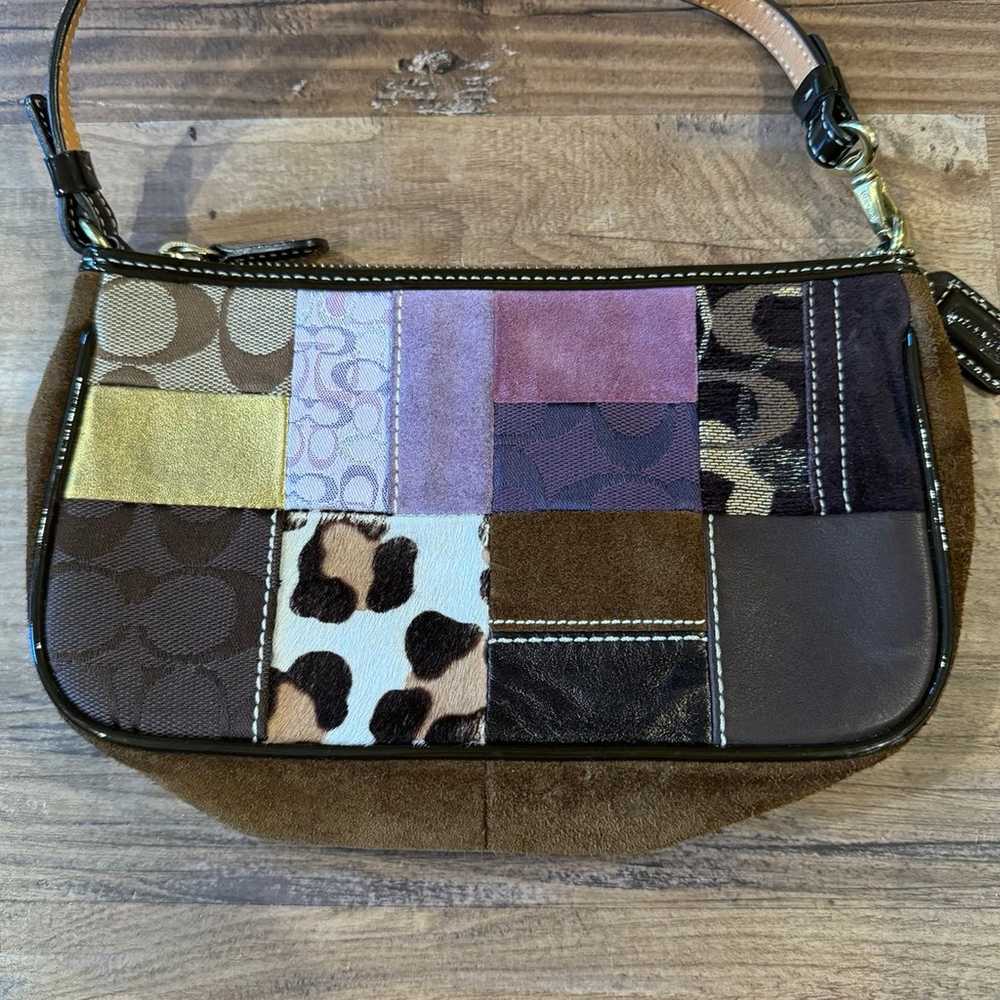 Vintage Y2K coach patchwork shoulder bag - image 2