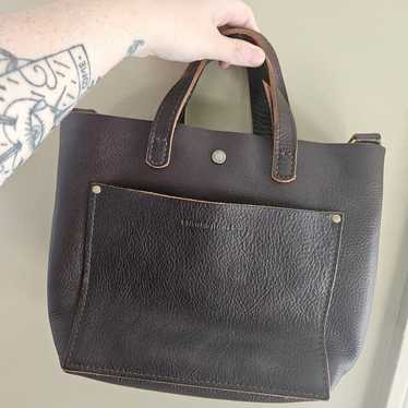 Portland leather coldbrew mini crossbody tote