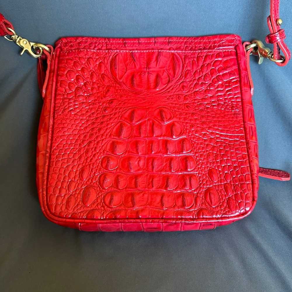 Brahmin Jody Red Embossed Croc Leather Crossbody … - image 3