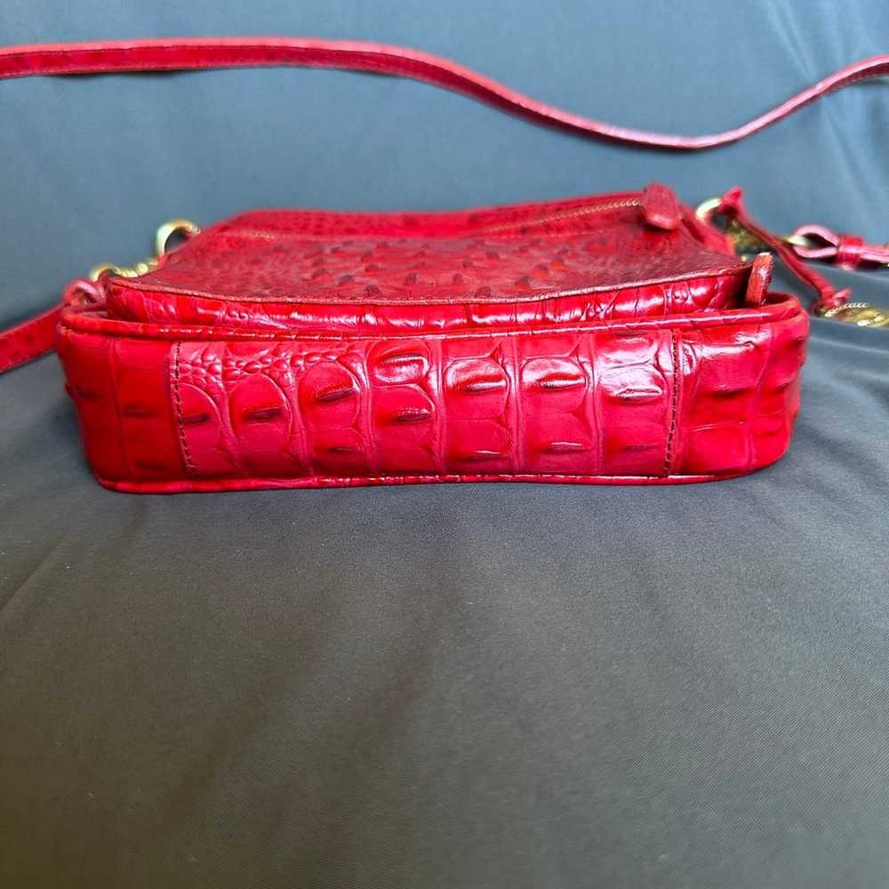 Brahmin Jody Red Embossed Croc Leather Crossbody … - image 4