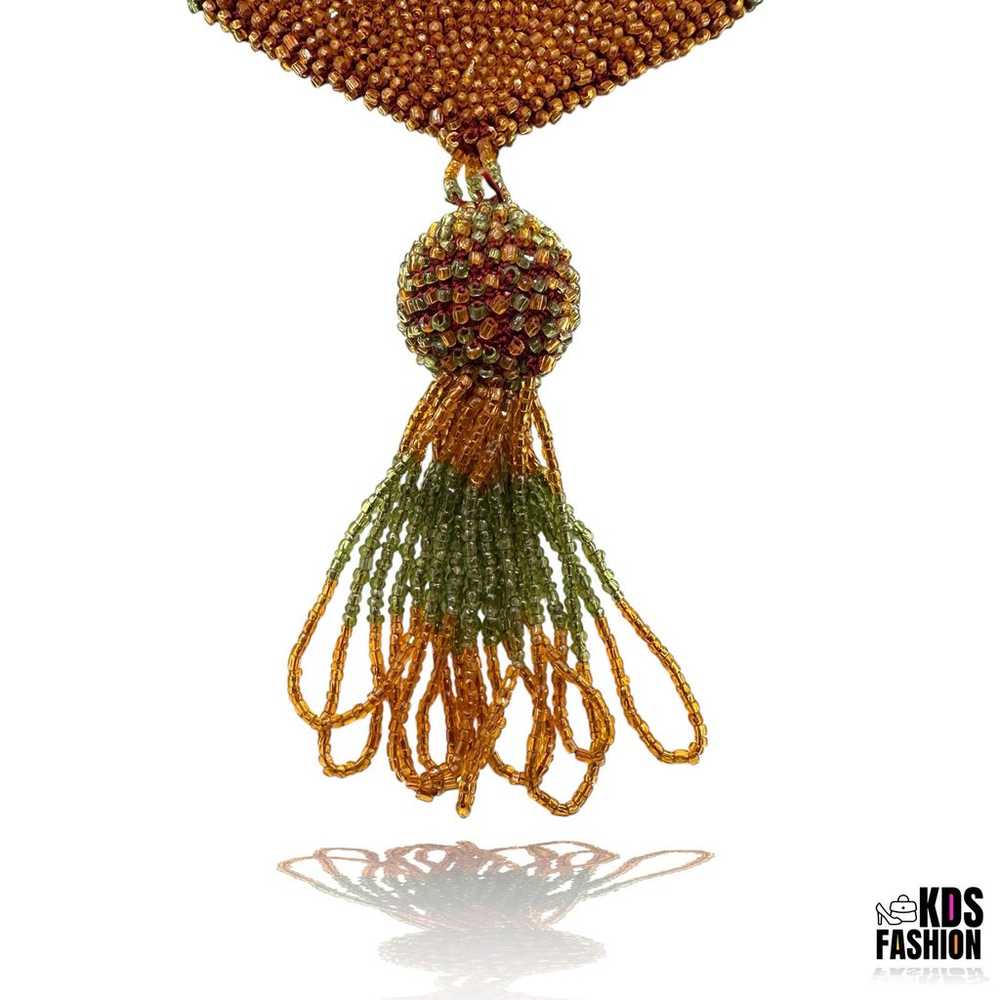 Victorian Era Vintage Micro-Beaded Drawstring Han… - image 5