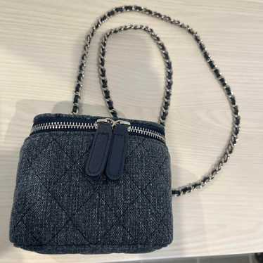 Denim Quilted Shoulder Bag - image 1