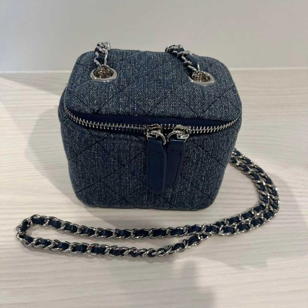 Denim Quilted Shoulder Bag - image 2