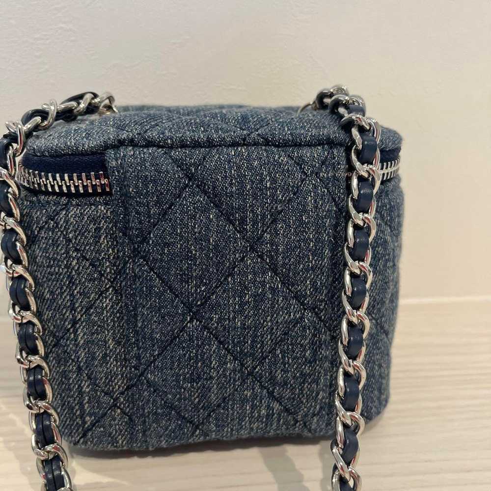 Denim Quilted Shoulder Bag - image 3