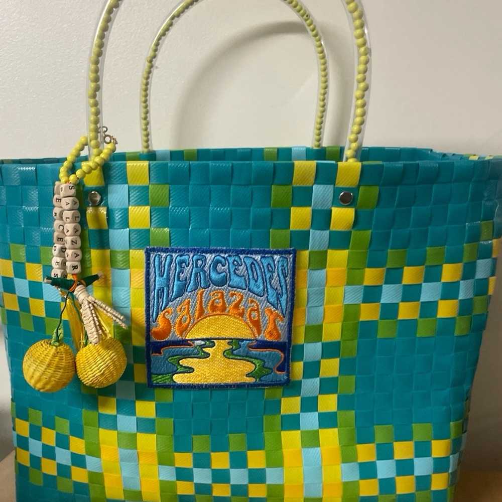 Mercedes Salazar Multicolored Woven Tote - image 1