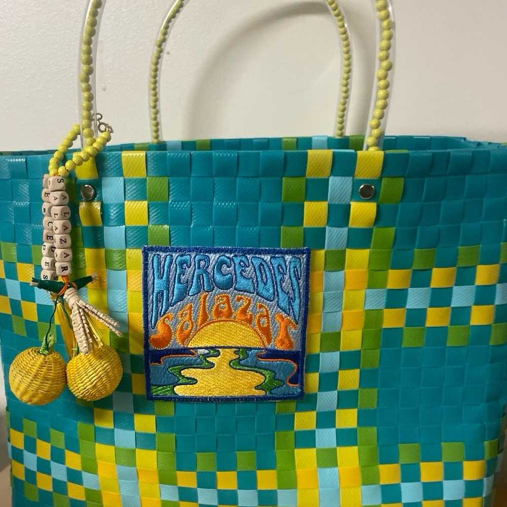 Mercedes Salazar Multicolored Woven Tote - image 2