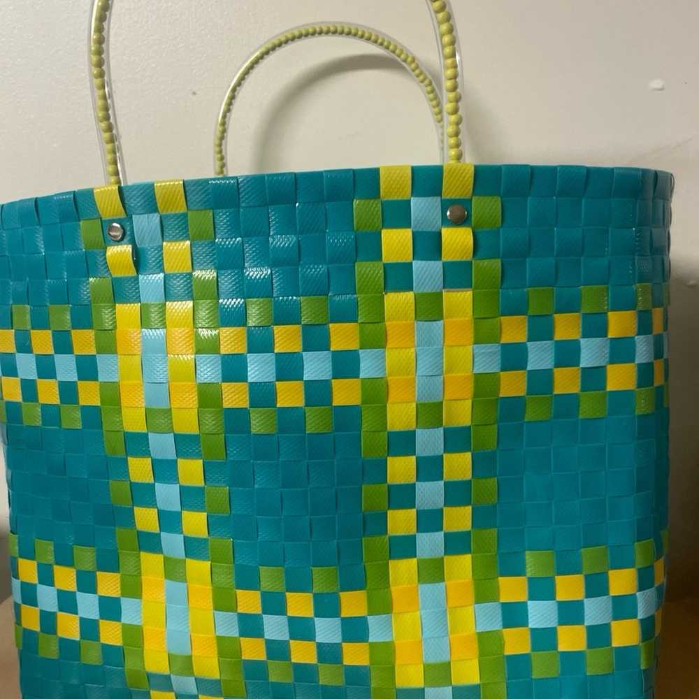 Mercedes Salazar Multicolored Woven Tote - image 4