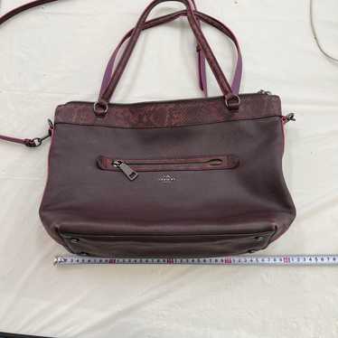 COACH Shoulder Bag Dark Brown - image 1