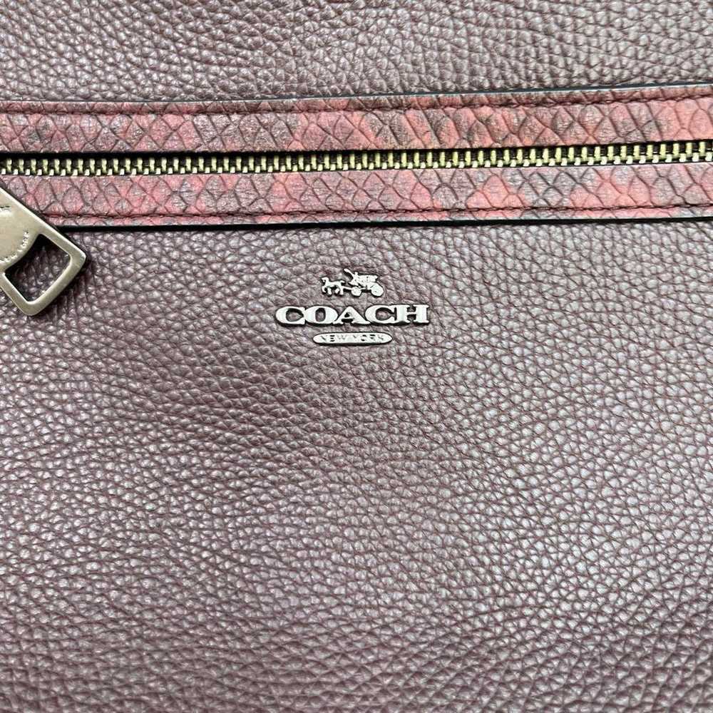 COACH Shoulder Bag Dark Brown - image 2