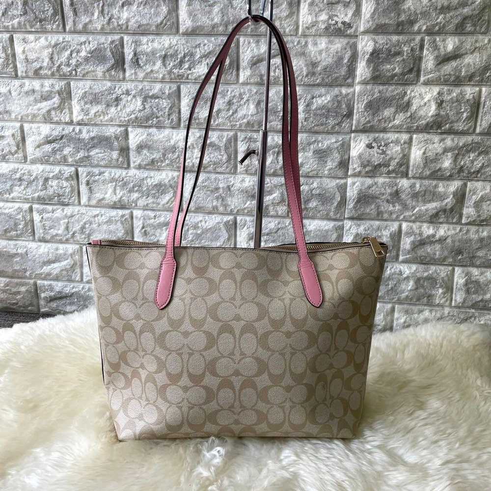 COACH 4455 Signature Pink Tote Bag - image 3