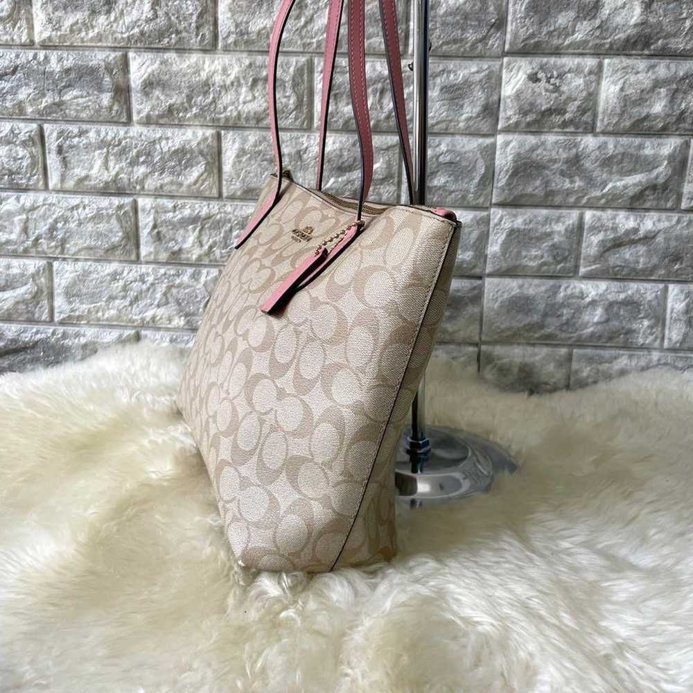 COACH 4455 Signature Pink Tote Bag - image 4