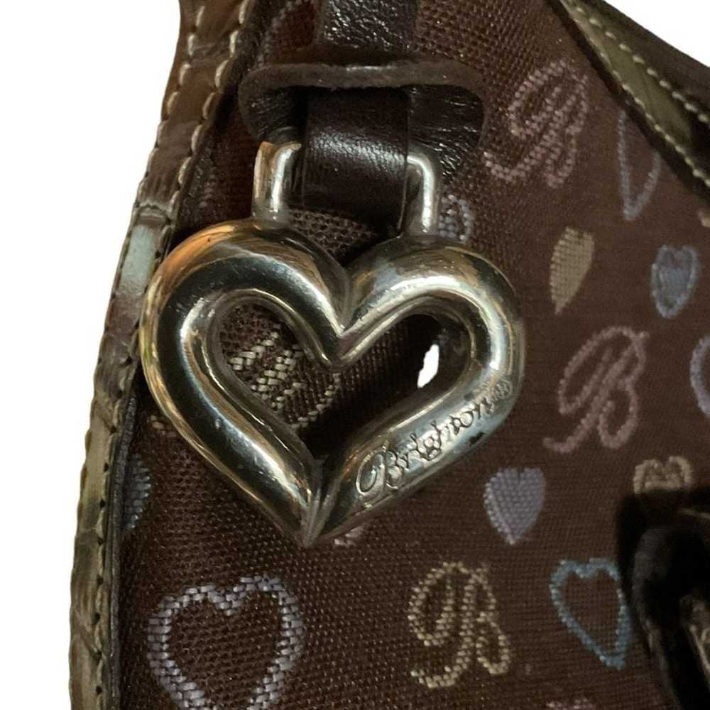 Brighton Satchel Purse Hearts Brown Jacquard Fabr… - image 8