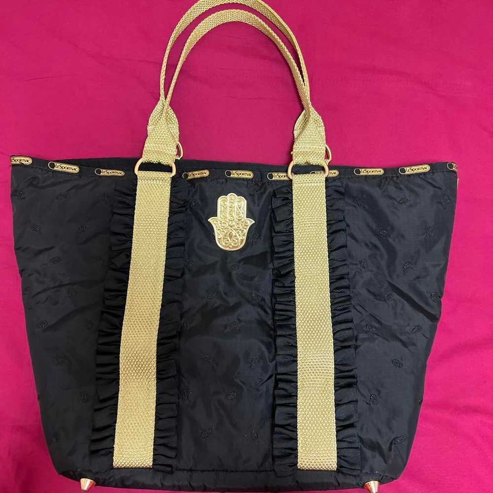 Rare [Lesportsac x Manoush] Frill Embroidery Tote… - image 1