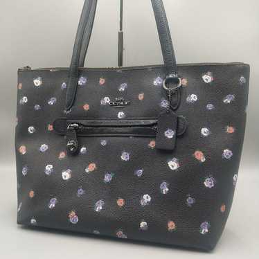 COACH tote bag with floral pattern, in black, wit… - image 1