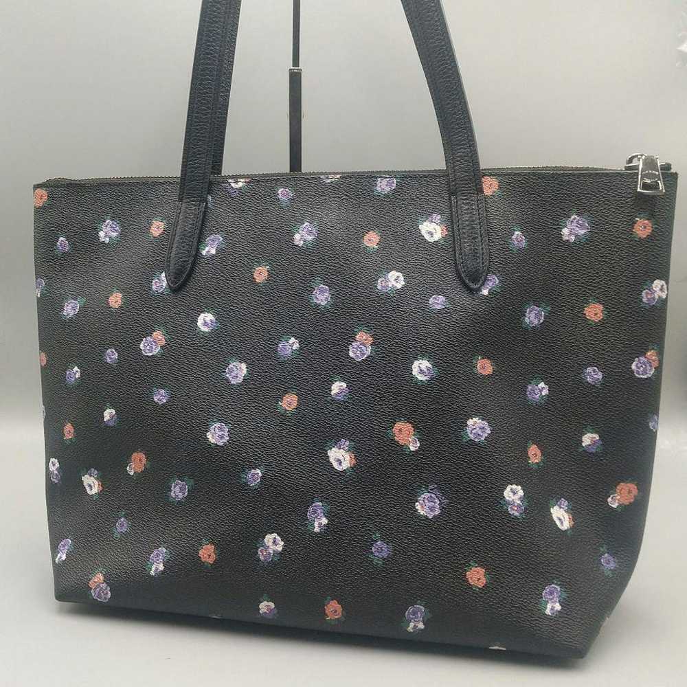 COACH tote bag with floral pattern, in black, wit… - image 3