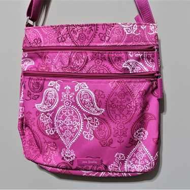 Vera Bradley 3 Zipper hipster pink paisley should… - image 1