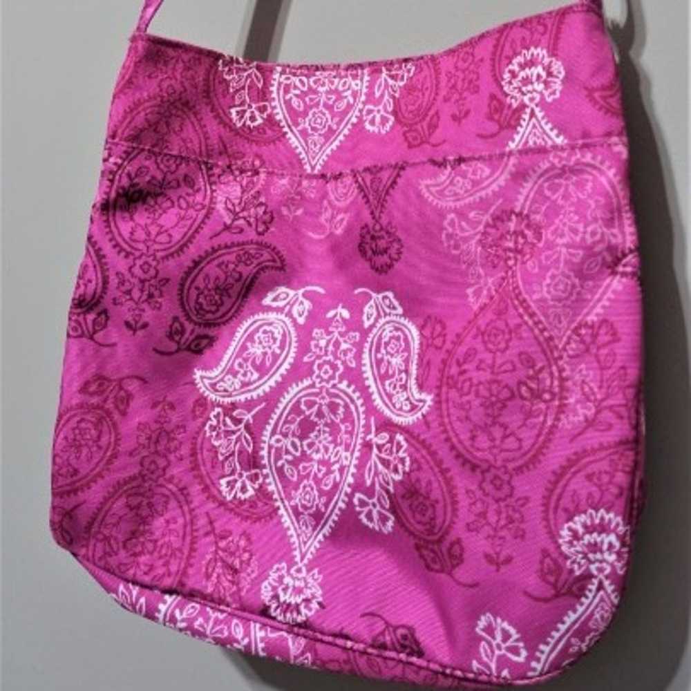 Vera Bradley 3 Zipper hipster pink paisley should… - image 5