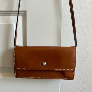 Patricia Nash Brown Tan Leather Crossbody Purse