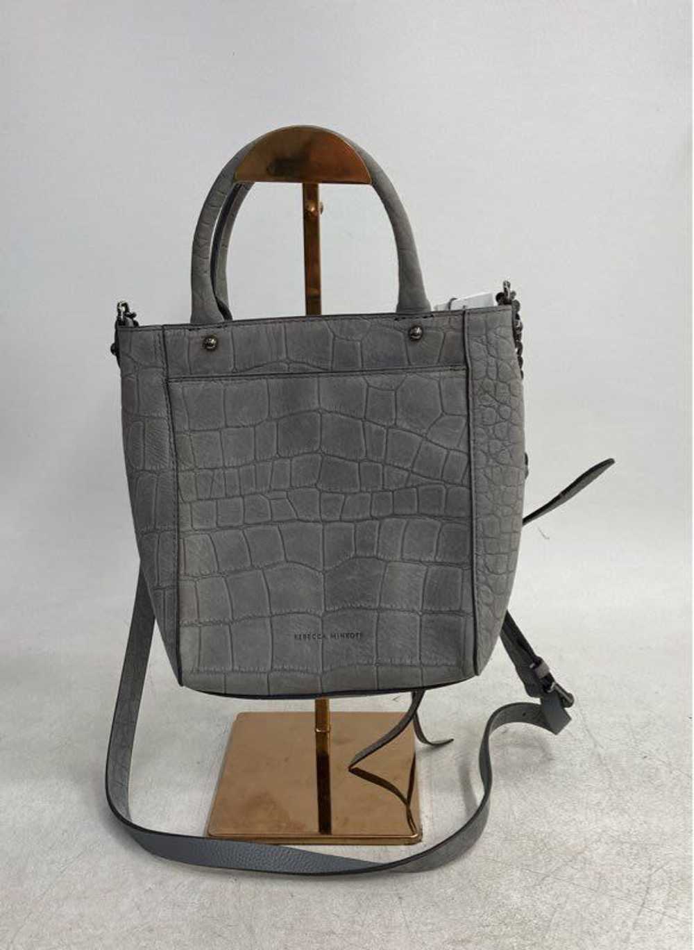 Rebecca Minkoff Grey Leather Crossbody Tote Bag N… - image 1