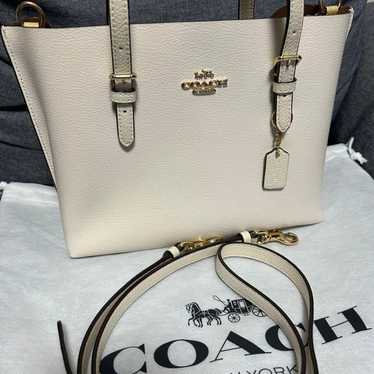 COACH Shoulder Bag 2way Molly Tote Leather White - image 1