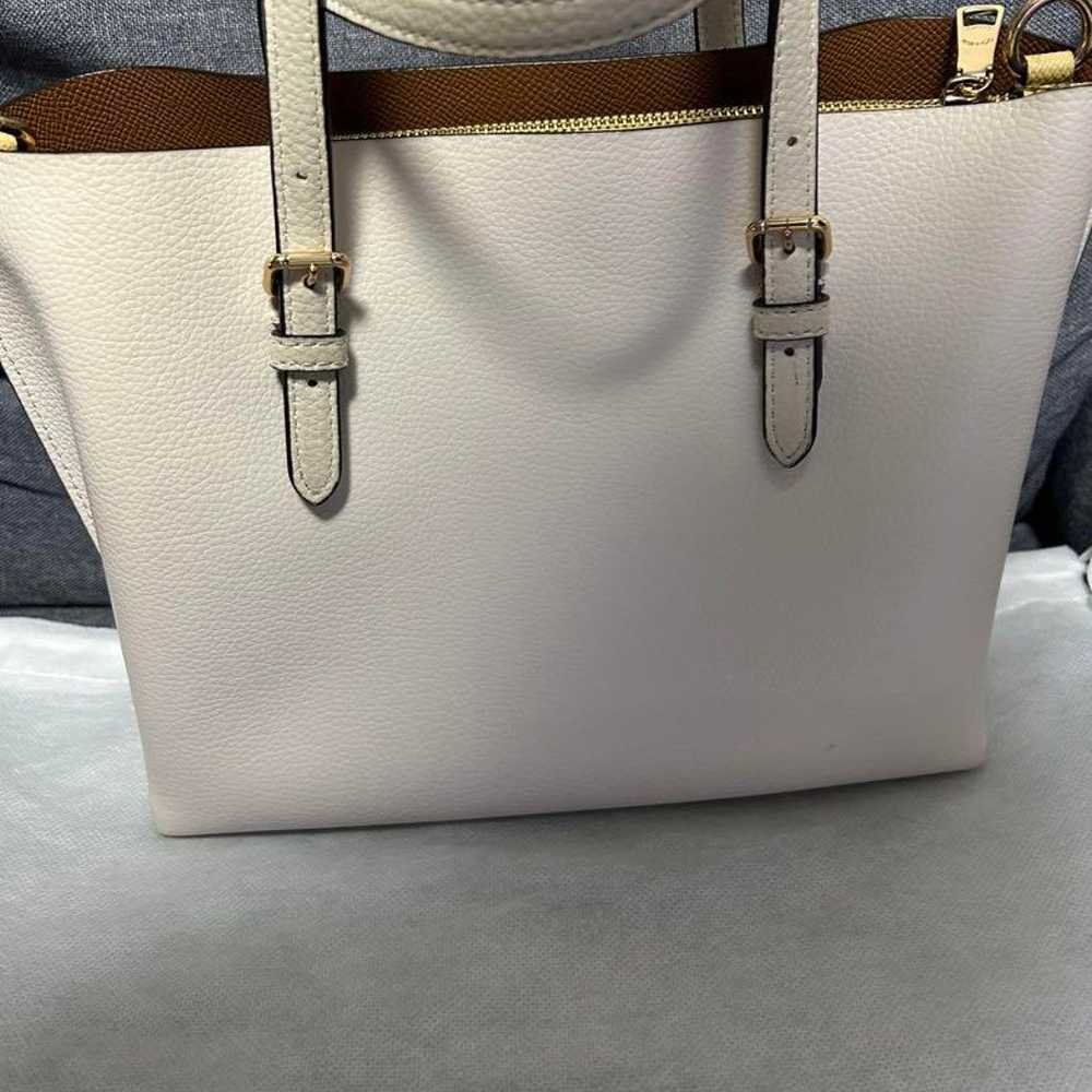 COACH Shoulder Bag 2way Molly Tote Leather White - image 2